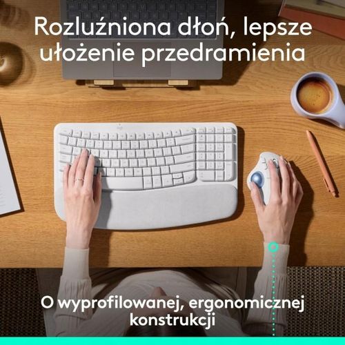 Myszka Logitech M575 S Ergo biała na Arena.pl