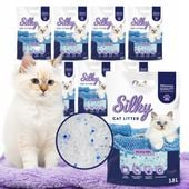 Żwirek silikonowy dla kota bezpyłowy SILKY 8X3,8l żwirek do kuwety