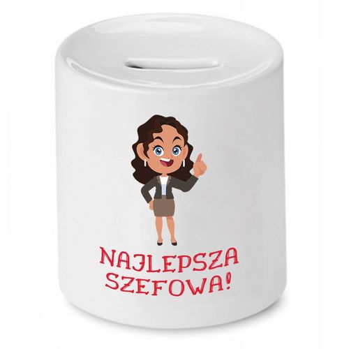 Skarbonka Dla Szefa Szefowa Najlepsza Szefowa Z Nadrukiem Ze Zdjęciem na Arena.pl