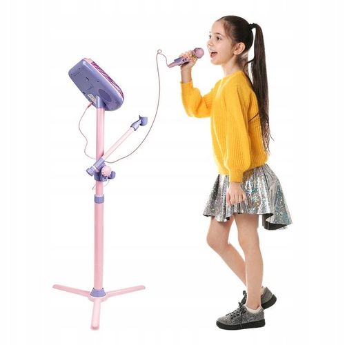ZESTAW KARAOKE DLA DZIECI ODTWARZACZ MP3 MIKROFON STATYW NN KSET na Arena.pl