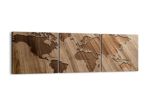 Obraz Na Płótnie - Mapa Kontynent - 120X40 Cm - Ca120X40-3042 na Arena.pl