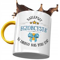 Kubek Żółty Dla Egzorcysty Najlepszy Egzorcysta Z Nadrukiem Ze Zdjęciem