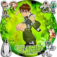 OPŁATEK NA TORT 30CM - BEN 10 TEN + IMIĘ + GRATIS! 24CM 26CM