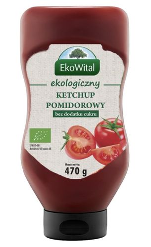 EKOWITAL Ketchup bez dodatku cukru 470g - BIO na Arena.pl