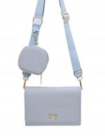 Victoria J torebka listonoszka portfelik pasek materiałowy niebieski VJ-961