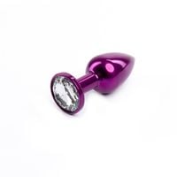 purple butt plug with white diamond