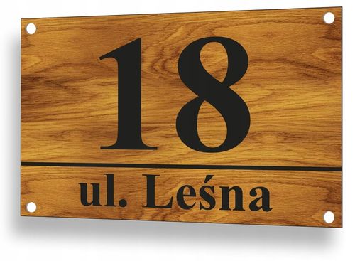 RÓŻNE WZORY TABLICZKA + DYSTANSE MONTAŻOWE | Z NUMEREM DOMU ADRESEM ULICĄ na Arena.pl