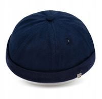 Czapka DOKERKA krótka leonka bez daszka GRANATOWA Pako Jeans