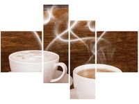 OBRAZ DWIE FILIŻANKI KAWY