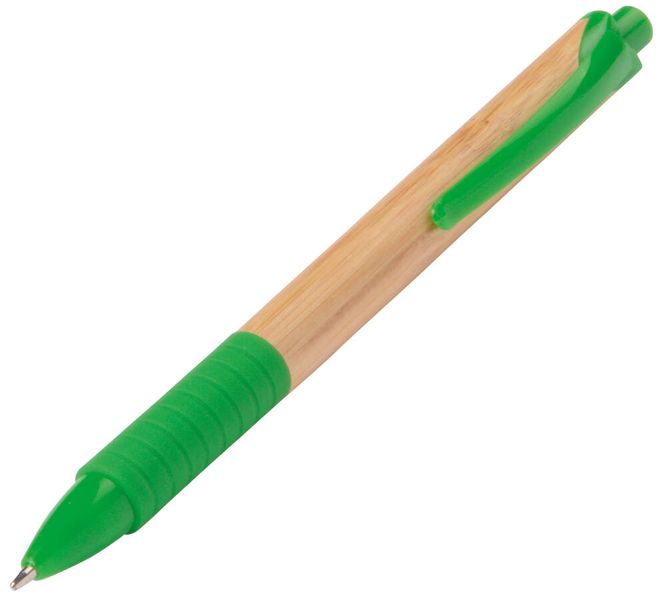 Długopis BAMBOO RUBBER, brązowy, zielony zdjęcie 2
