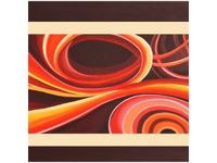 50X50CM POMARAŃCZOWY WIR OBRAZ