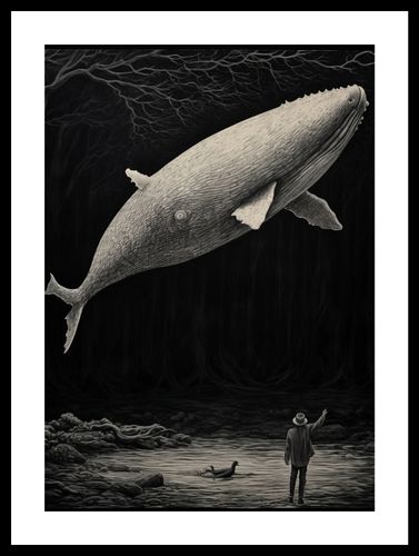 Plakat 29,7x42cm Biały Wieloryb na Arena.pl