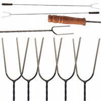 KIJE DO KIEŁBASY WIDELEC OGNISKOWY 120cm 5szt SOLIDNY ZESTAW