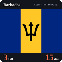 Karta eSIM Internet Barbados 3 GB na 15 dni - bez rejestracji