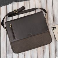 torba męska na ramię na laptopa ze skóry naturalnej