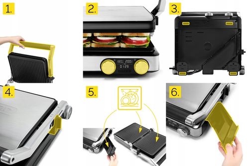 Grill elektryczny Kontaktowy Yoer 2000W +Programator czasu i Temperatury na Arena.pl