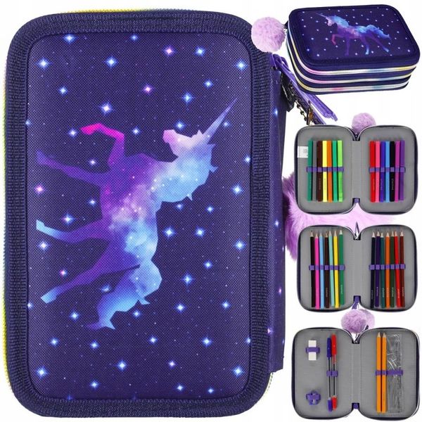 TORNISTER ERGONOMICZNY SZKOLNY DLA DZIEWCZYNKI JEDNOROŻCE PIÓRNIK WOREK zdjęcie 11