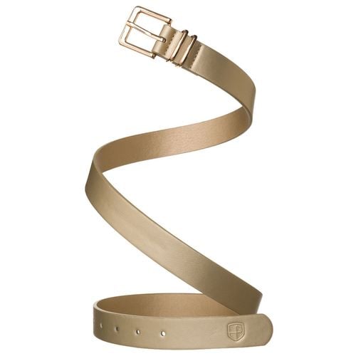 beżowy, wąski pasek damski ze skóry ekologicznej  peterson 95 na Arena.pl