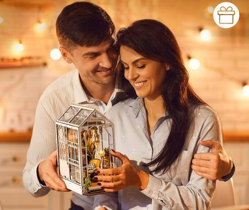 Domek dla Lalek Drewniany LED Piętrowy Retro Model do Złożenia DIY Meble na Arena.pl