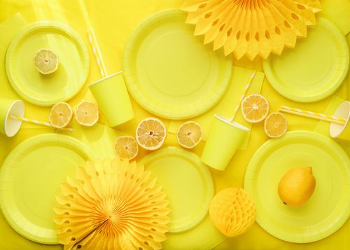 Kubeczki papierowe Basic żółte, 250 ml 6 szt. na Arena.pl