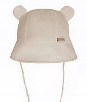 46 KAPELUSZ MUŚLINOWY Wiązany przewiewny na Lato beż nude