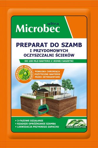 MICROBEC ULTRA preparat do szamb w saszetkach zapach eukaliptusa na Arena.pl