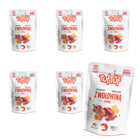 MOKRA KARMA DLA PSA TufTuf SASZETKA MIELONKA WOŁOWINA DYNIA 6x100G