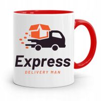 Kubek Czerwony Dla Kuriera Express Prezent Z Nadrukiem Ze Zdjęciem
