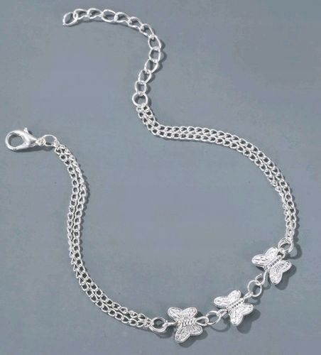 Bransoletka Motylki 3 srebrne BOHO Delikatne Modne na Arena.pl