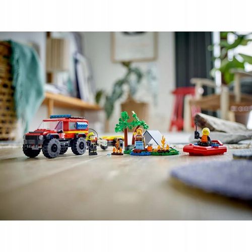 LEGO CITY 5+ AUTO TERENOWY WÓZ STRAŻACKI Z ŁODZIĄ 60412 na Arena.pl