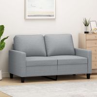 Sofa 2-osobowa, jasnoszara, 120 cm, tapicerowana tkaniną