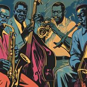 Plakat 50x50cm Jazzmani w Gazie