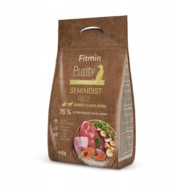 Fitmin dog Purity Rice Semimoist Rabbit&Lamb 4kg zdjęcie 1
