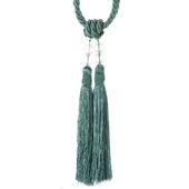 Sznur dekoracyjny do zasłon z dwoma chłostami miętowy