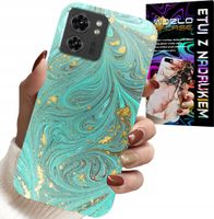 ETUI DO MOTOROLA EDGE 40 - MARMURKOWE WZORY + FOLIA HYDROŻEL