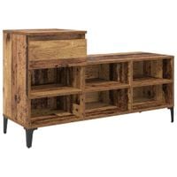 Szafka na buty z szufladą z półką Stare drewno 102 x 36 x 60 cm