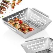 Koszyk na Grilla do Grillowania Mięsa Warzyw Stalowy Perforowany 22 cm