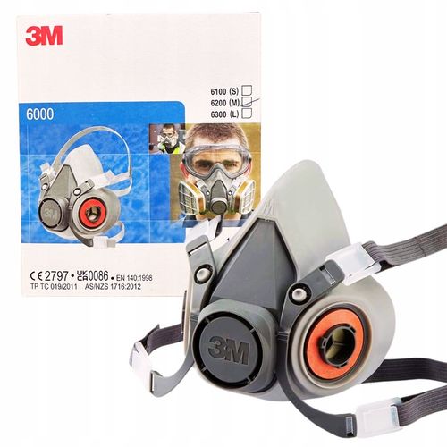 Maska 3M 6200/6300 półmaska M/L do filtrów 6051 6055 6057 6059 6099 6035 na Arena.pl