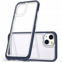 clear 3in1 etui do iphone 13 mini żelowy pokrowiec z ramką niebieski
