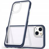 clear 3in1 etui do iphone 13 mini żelowy pokrowiec z ramką niebieski