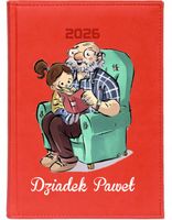 DUŻY KALENDARZ A4 2026 DZIENNY KSIĄŻKOWY Z NADRUKIEM UV DLA DZIADKA + IMIĘ