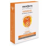 MACROVITA cukierki bez cukru o smaku pomarańczowym z propolisem, witaminą C i ziołami 20 szt.