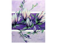 40X50CM OBRAZ FIOLETOWY KWIAT MAGNOLII OBRAZ