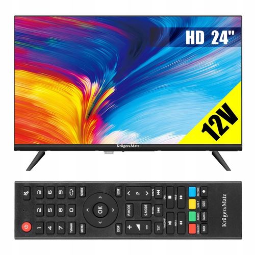 Telewizor do KAMPERA HD 24 cale DVBT2 2x USB 2x HDMI PC audio VGA 230V 12V na Arena.pl