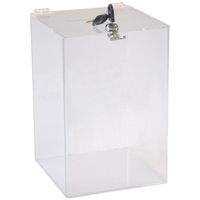 Urna skarbonka puszka skrzynka z plexi przeźroczystej 20x20x30cm