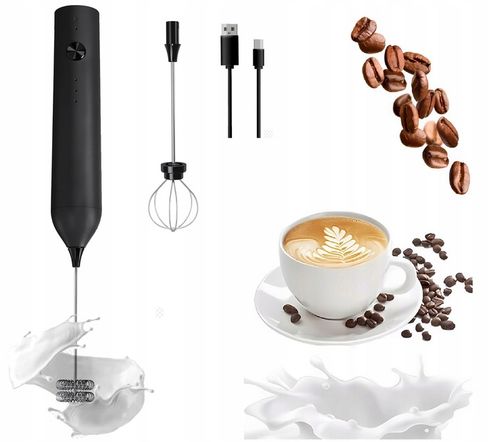 Elektryczny Spieniacz do Mleka Ręczny Akumulator Kawa Bezprzewodowy na Arena.pl