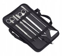 ZESTAW NARZĘDZI DO PIELĘGNACJI AKWARIUM x5 - Pęseta Łopatka Nożyczki