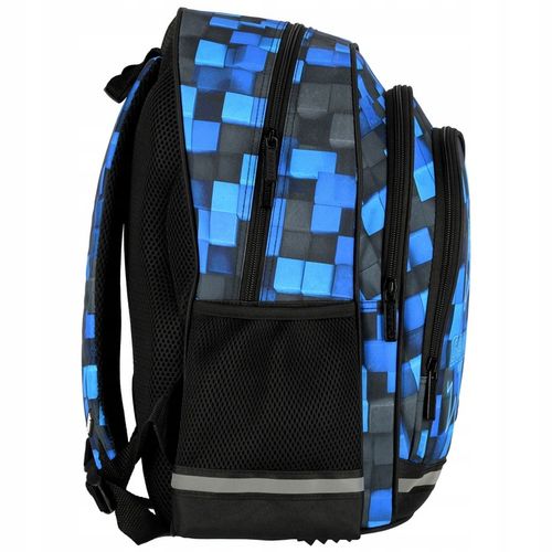 PLECAK SZKOLNY TORNISTER DLA CHŁOPCA PIKSELE NIEBIESKIE PADY W PAD PIXELE na Arena.pl