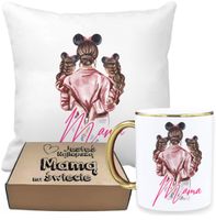 ZESTAW PREZENTOWY PODUSZKA I PIĘKNY KUBEK DLA MAMY DZIEŃ MATKI URODZINY