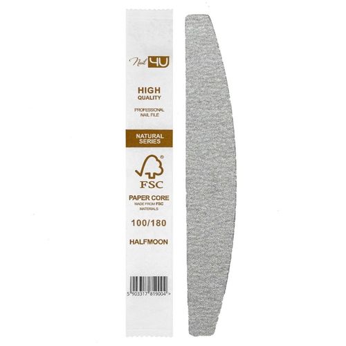 NAIL4U Pilnik do paznokci PÓŁKSIĘŻYC Standard 100/180 Natural PAPER CORE x1 na Arena.pl